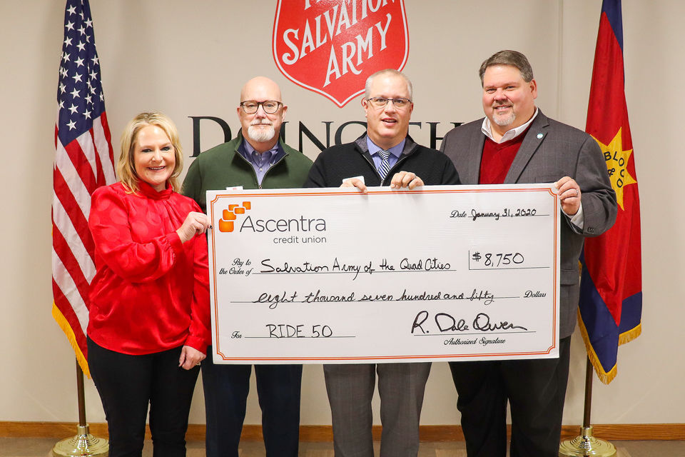 Ascentra Credit Union donation to Salvation Army